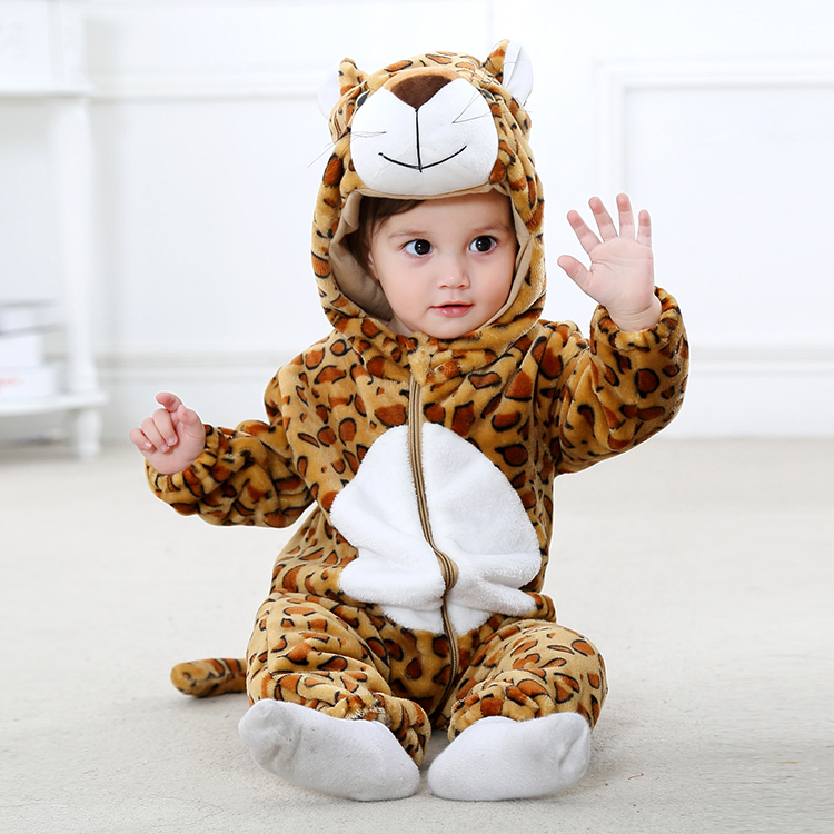 DISFRAZ UNISEX MICHLEY ONESIE BEBÉ ANTIALERGICO LEOPARDO NIEVE - 3