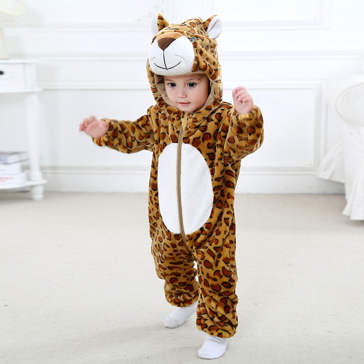 DISFRAZ UNISEX MICHLEY ONESIE BEBÉ ANTIALERGICO LEOPARDO NIEVE - 4