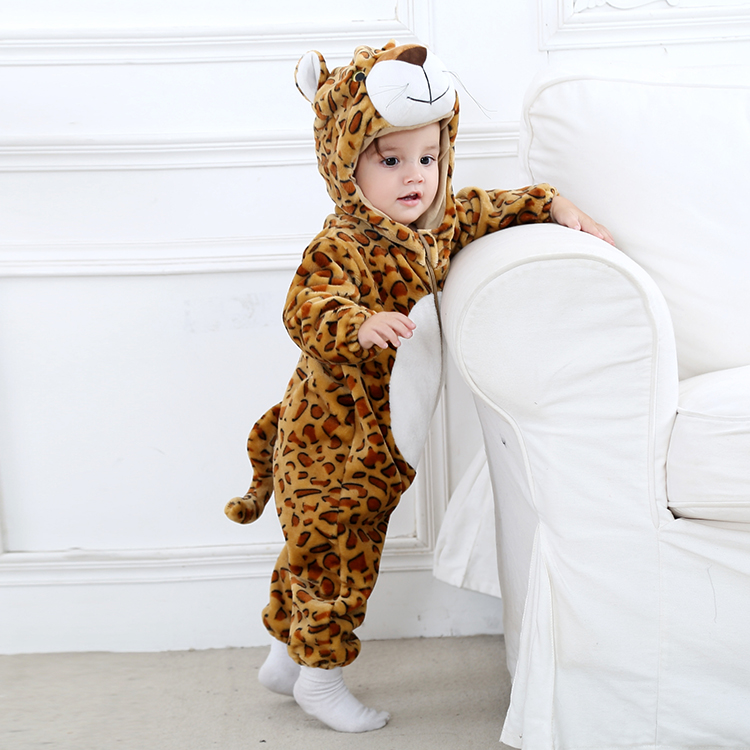 DISFRAZ UNISEX MICHLEY ONESIE BEBÉ ANTIALERGICO LEOPARDO NIEVE - 5