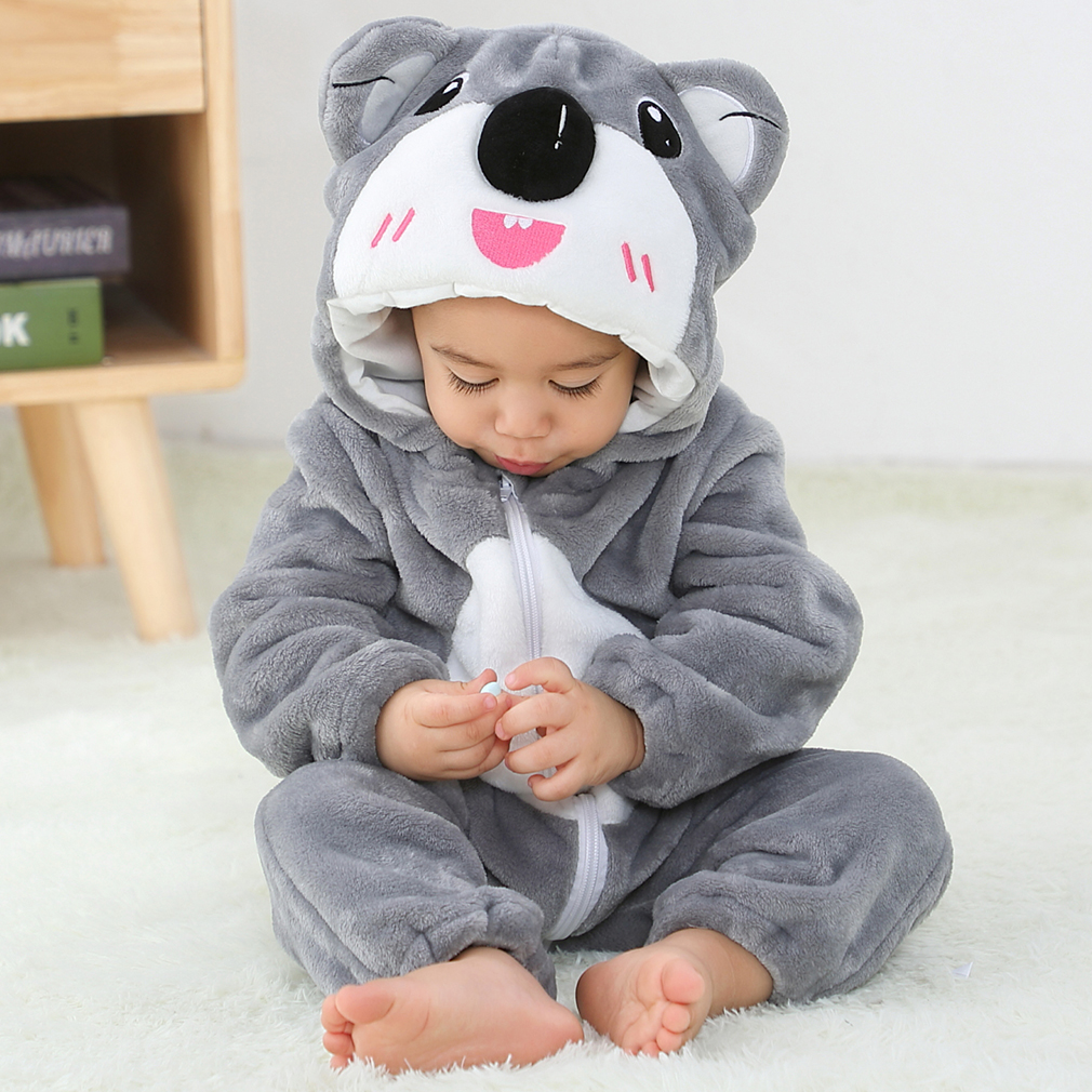 DISFRAZ UNISEX MICHLEY GRIS ONESIE BEBÉ ANTIALERGICO KOALA - 1