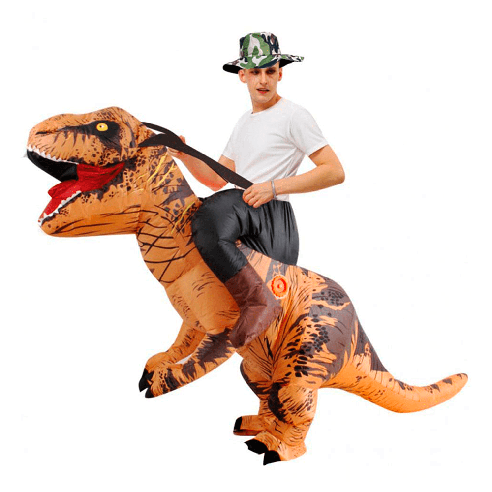 DISFRAZ INFLABLE HALLOWEEN T-REX MONTADO NARANJA - JMP - 1