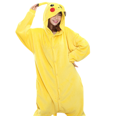 DISFRAZ UNISEX AMARILLO ONESIE PIJAMA PIKACHU ANTIALERGICA JMP - 1