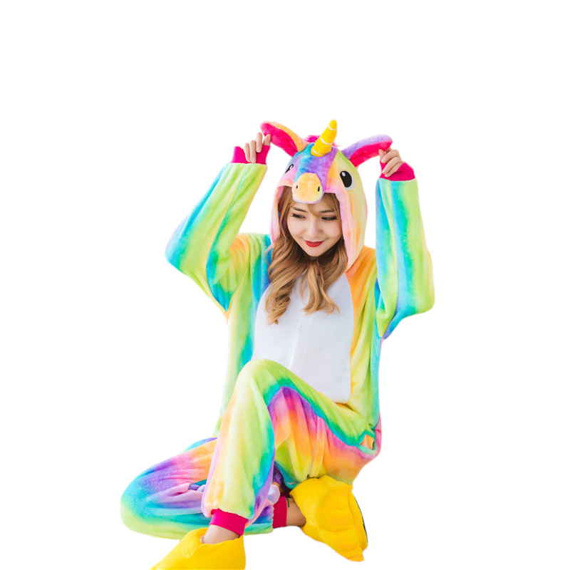 PIJAMA ENTERIZO UNISEX DISFRAZ UNICORNIO TORNASOL - JMP SHOP - 1