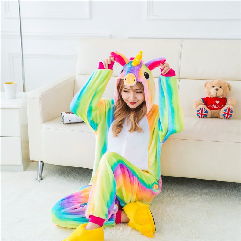 PIJAMA ENTERIZO UNISEX DISFRAZ UNICORNIO TORNASOL - JMP SHOP - 2