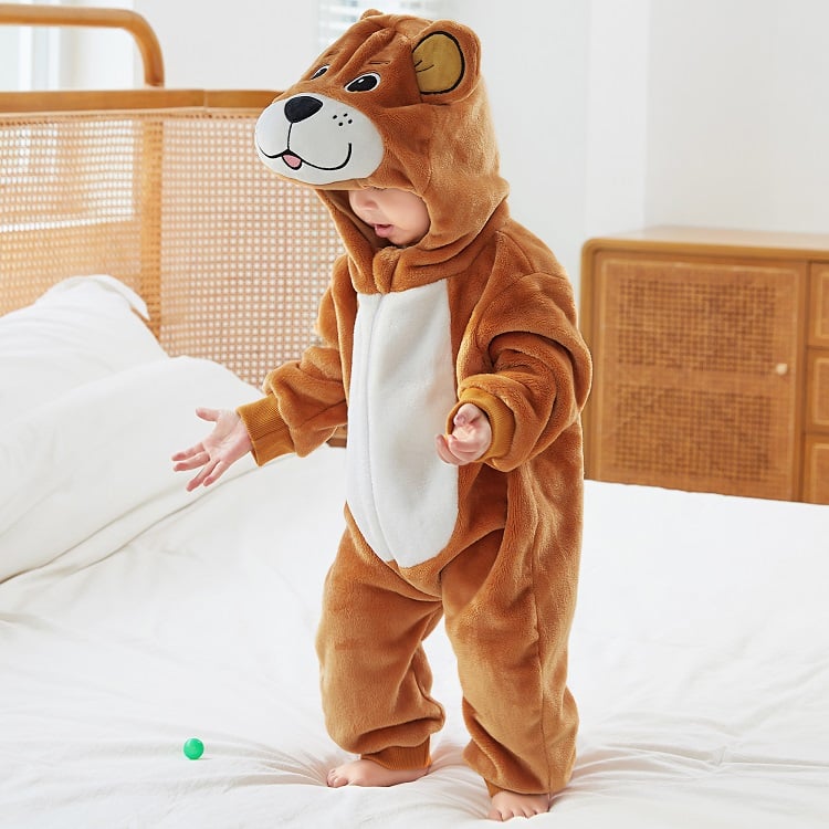 PIJAMA HIPOALERGENICO PARA BEBE OSITO MARRON - MICHLEY - 3