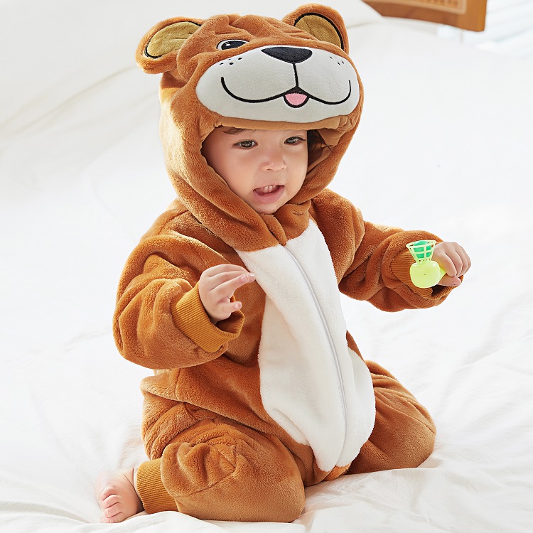 PIJAMA HIPOALERGENICO PARA BEBE OSITO MARRON - MICHLEY - 4
