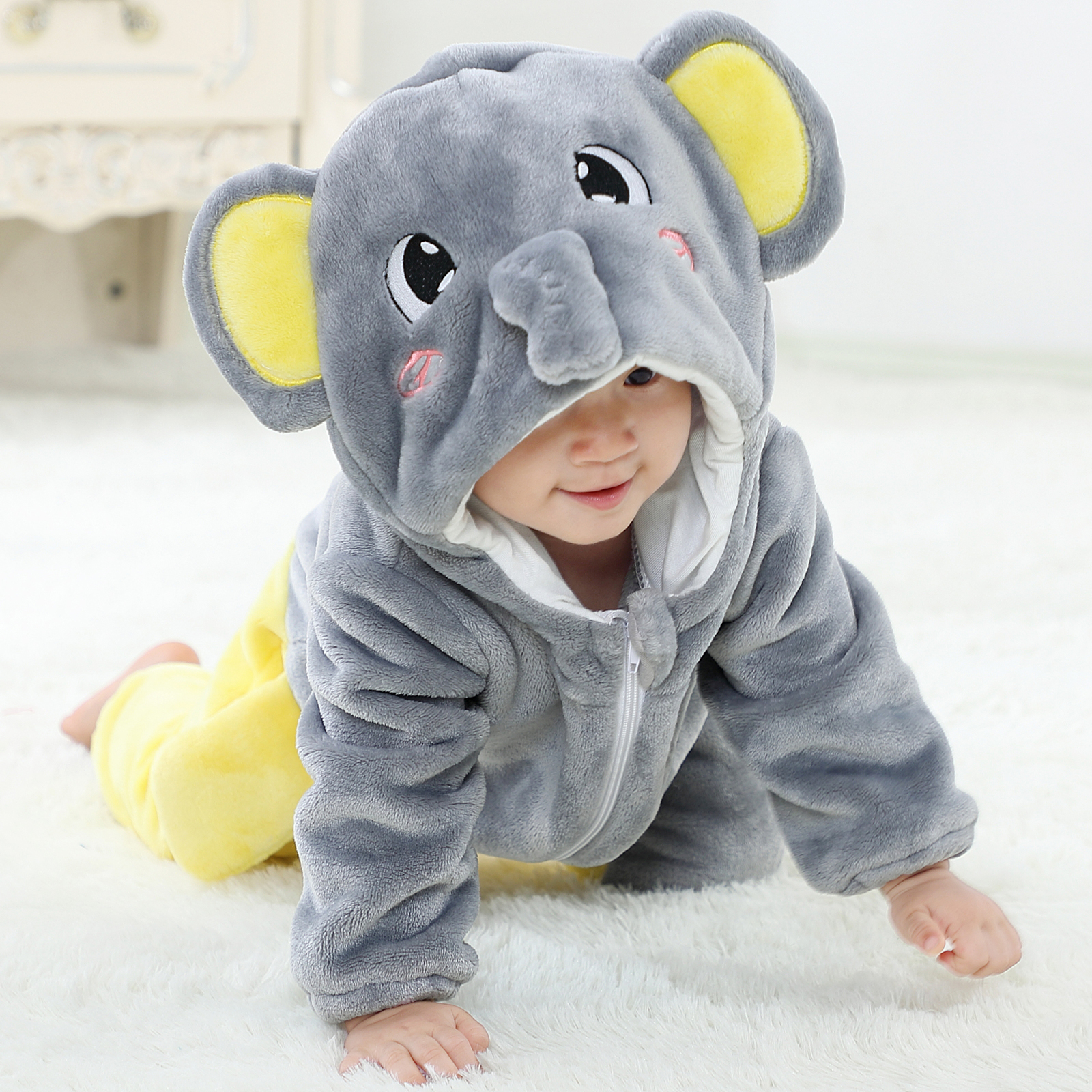PIJAMA HIPOALERGENICO PARA BEBE ELEFANTE - MICHLEY - 2