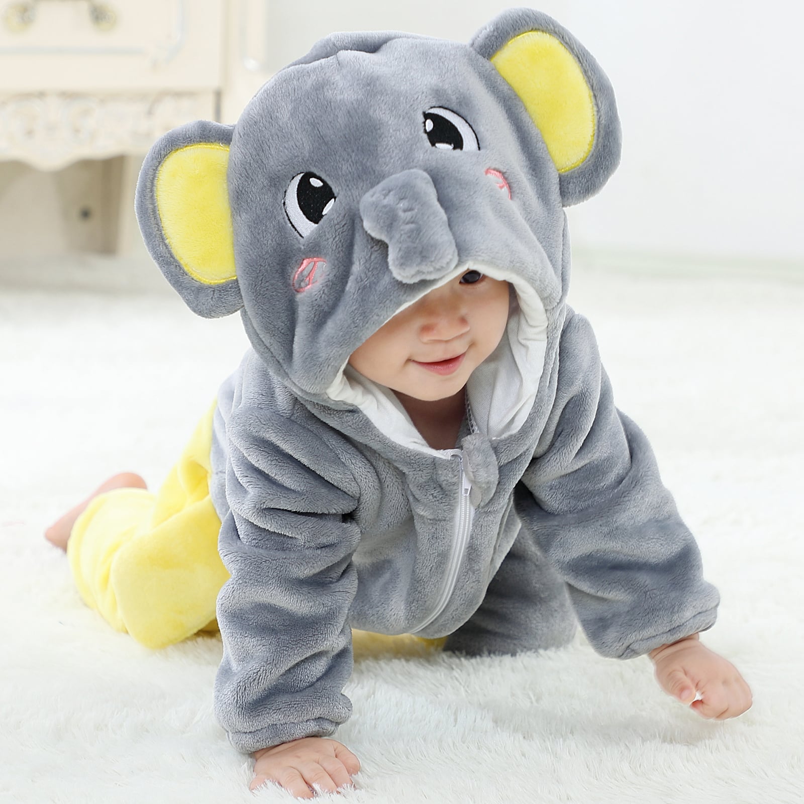 PIJAMA HIPOALERGENICO PARA BEBE ELEFANTE - MICHLEY - 2