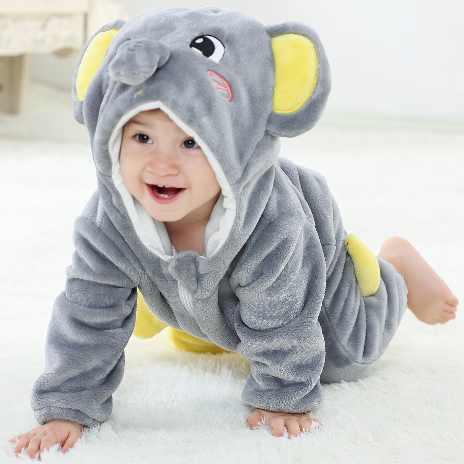 PIJAMA HIPOALERGENICO PARA BEBE ELEFANTE - MICHLEY - 3