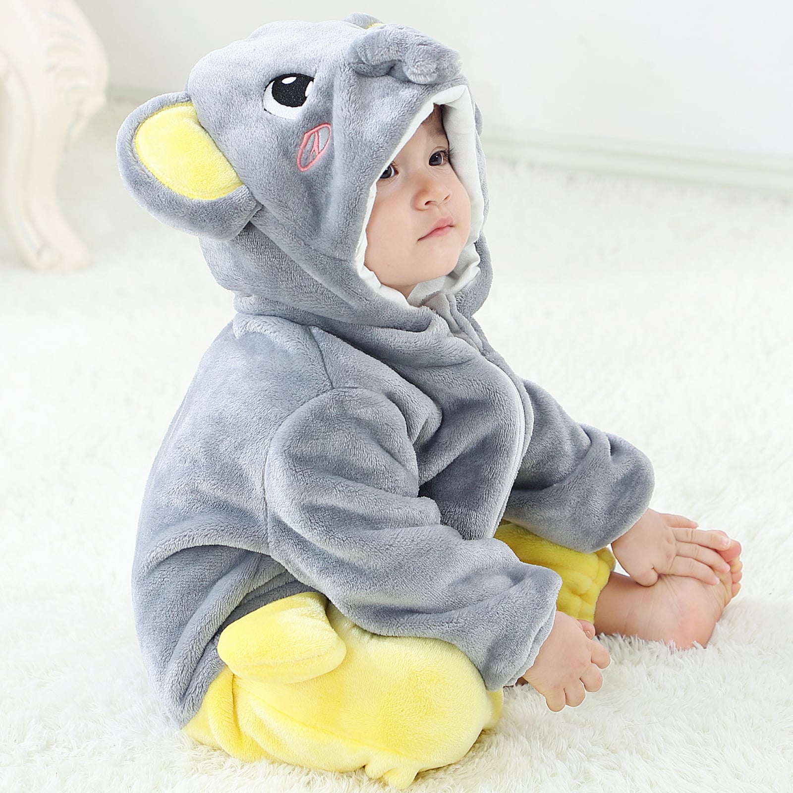 PIJAMA HIPOALERGENICO PARA BEBE ELEFANTE - MICHLEY - 4