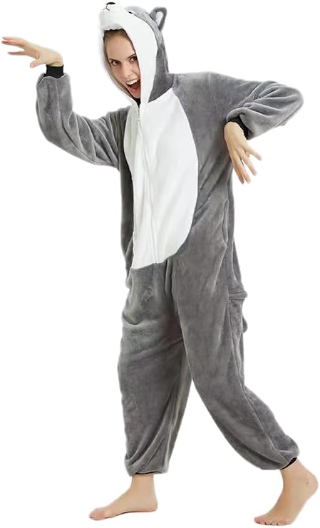 PIJAMA ENTERIZO UNISEX DISFRAZ PERRO HUSKY Y AKITA - JMP SHOP - 1