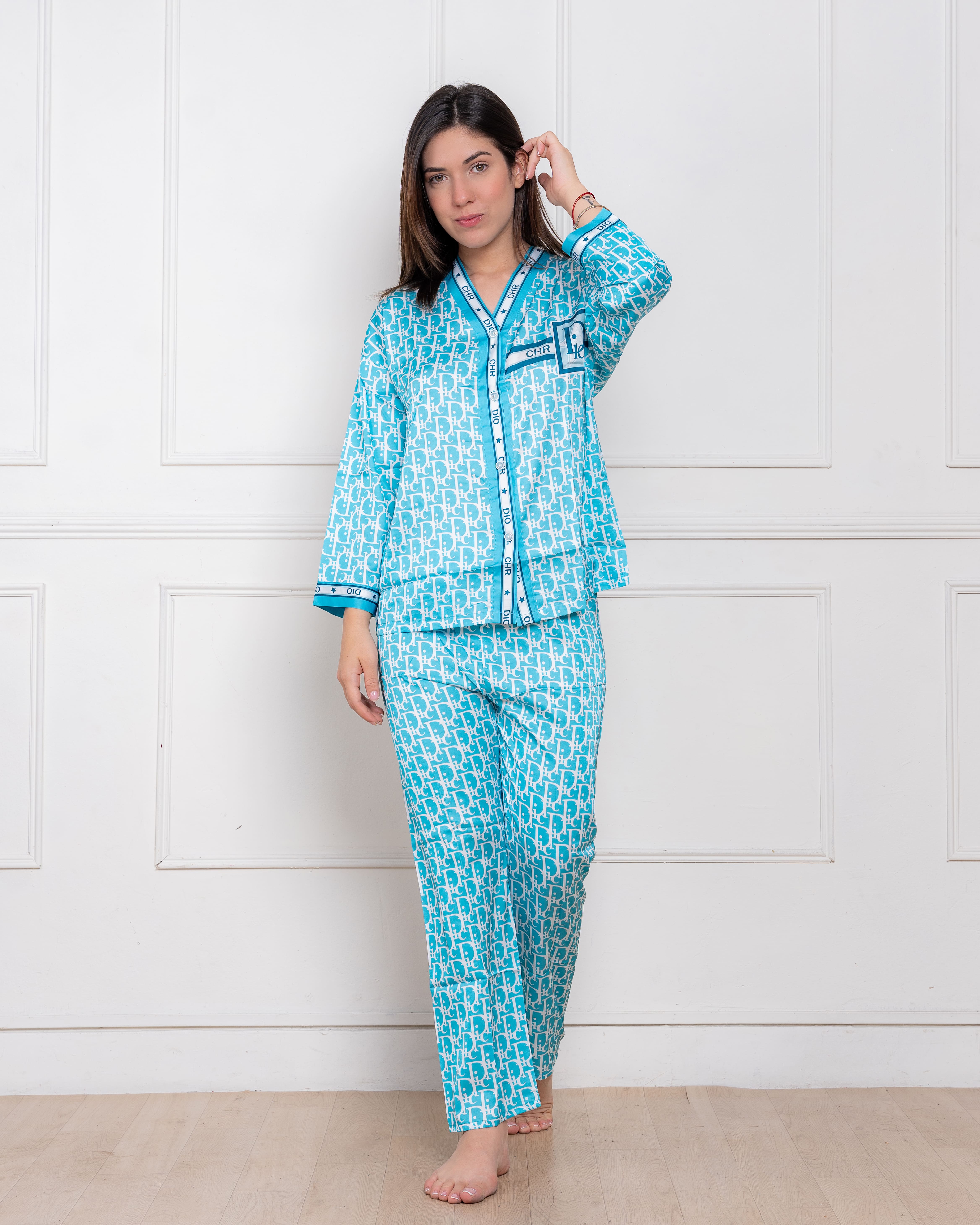 PIJAMA SATIN MUJER EXCLUSIVO VERDE - 6