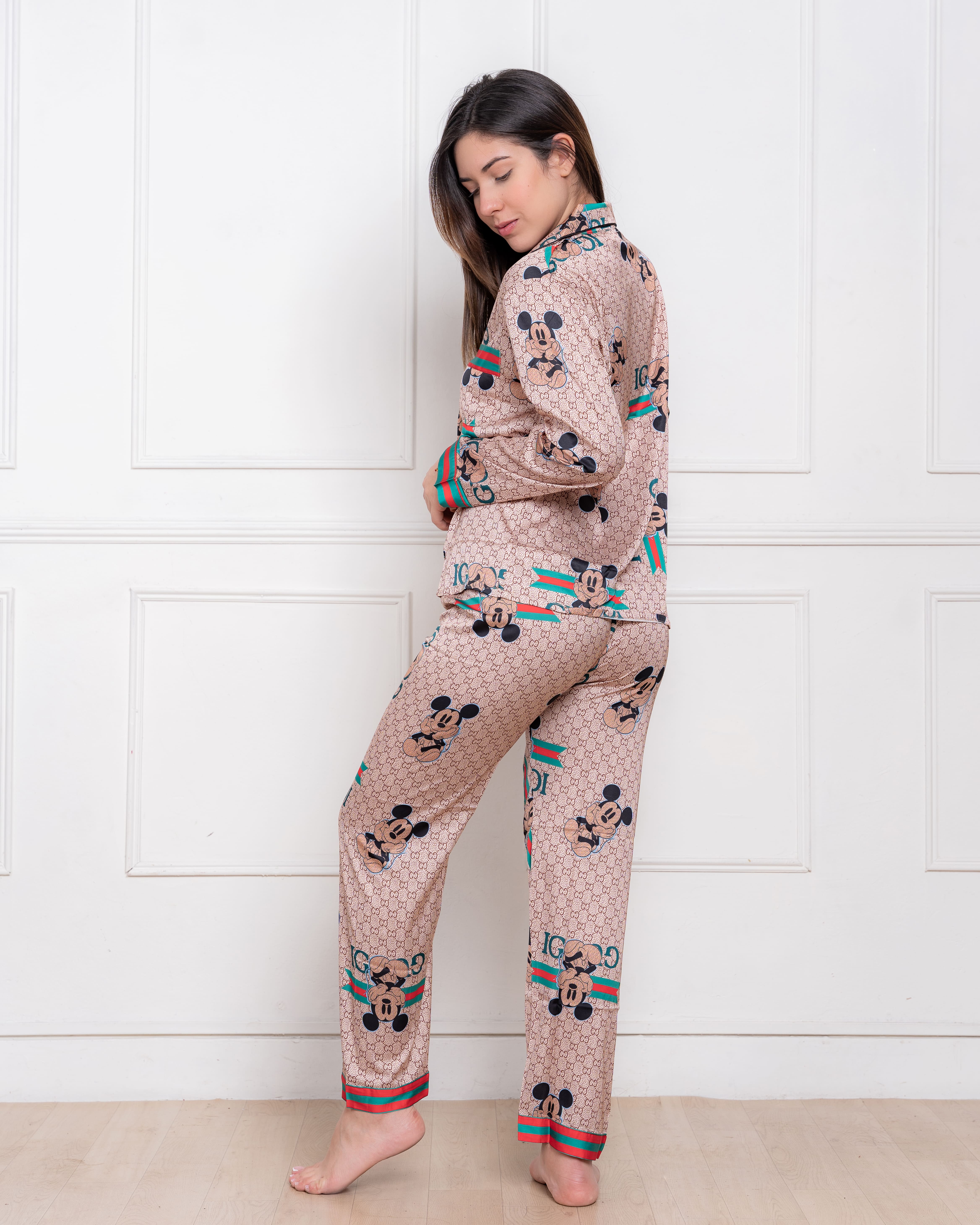 PIJAMA  SATIN MUJER EXCLUSIVO  CHICLE - 4