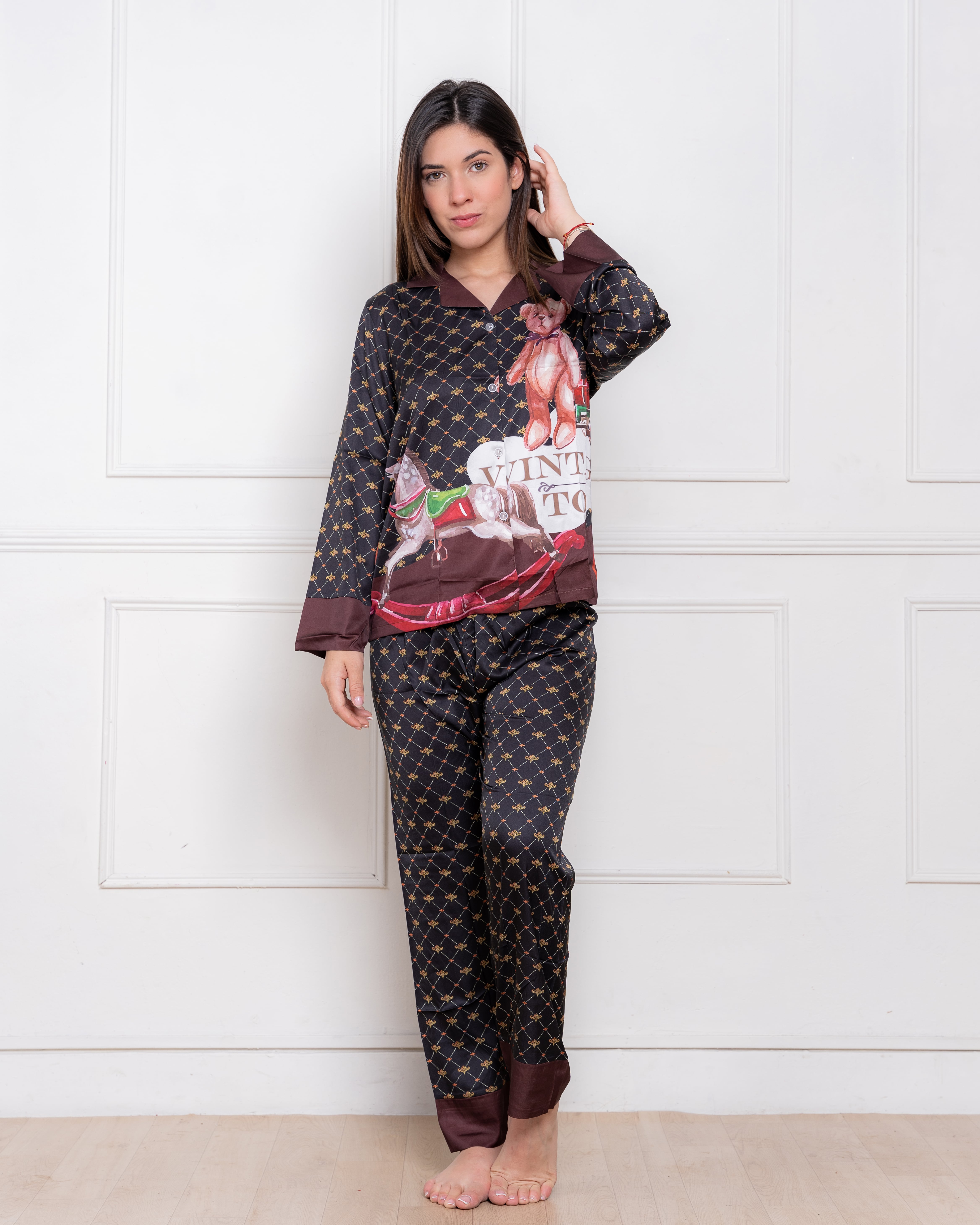 PIJAMA SATIN MUJER EXCLUSIVO MOSQUINO - 2