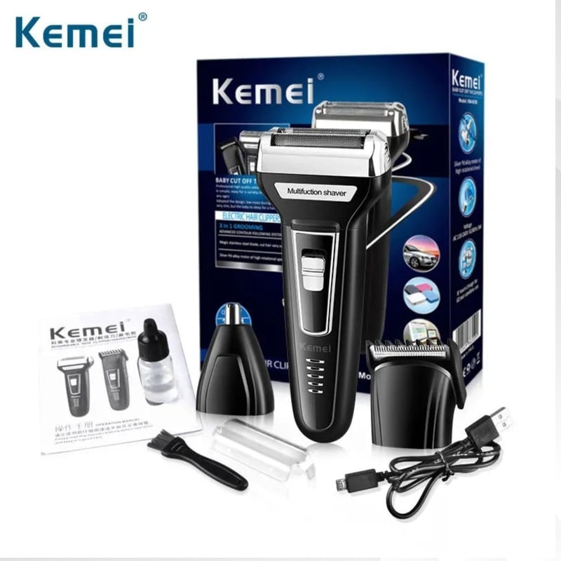 MAQUINA CORTADOR DE CABELLO Y AFEITADOR 3EN1 KEMEI - 1
