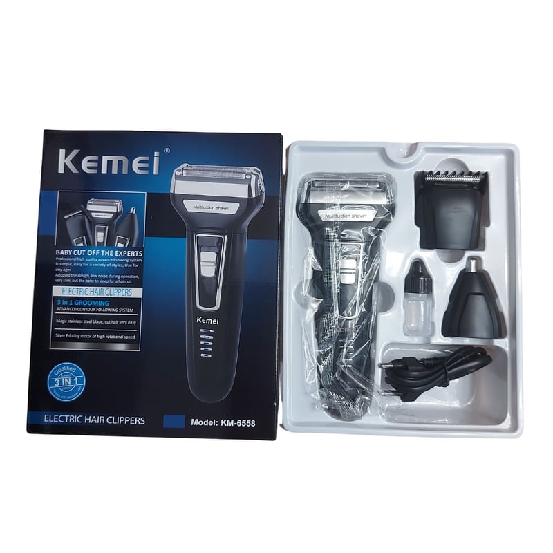 MAQUINA CORTADOR DE CABELLO Y AFEITADOR 3EN1 KEMEI - 4