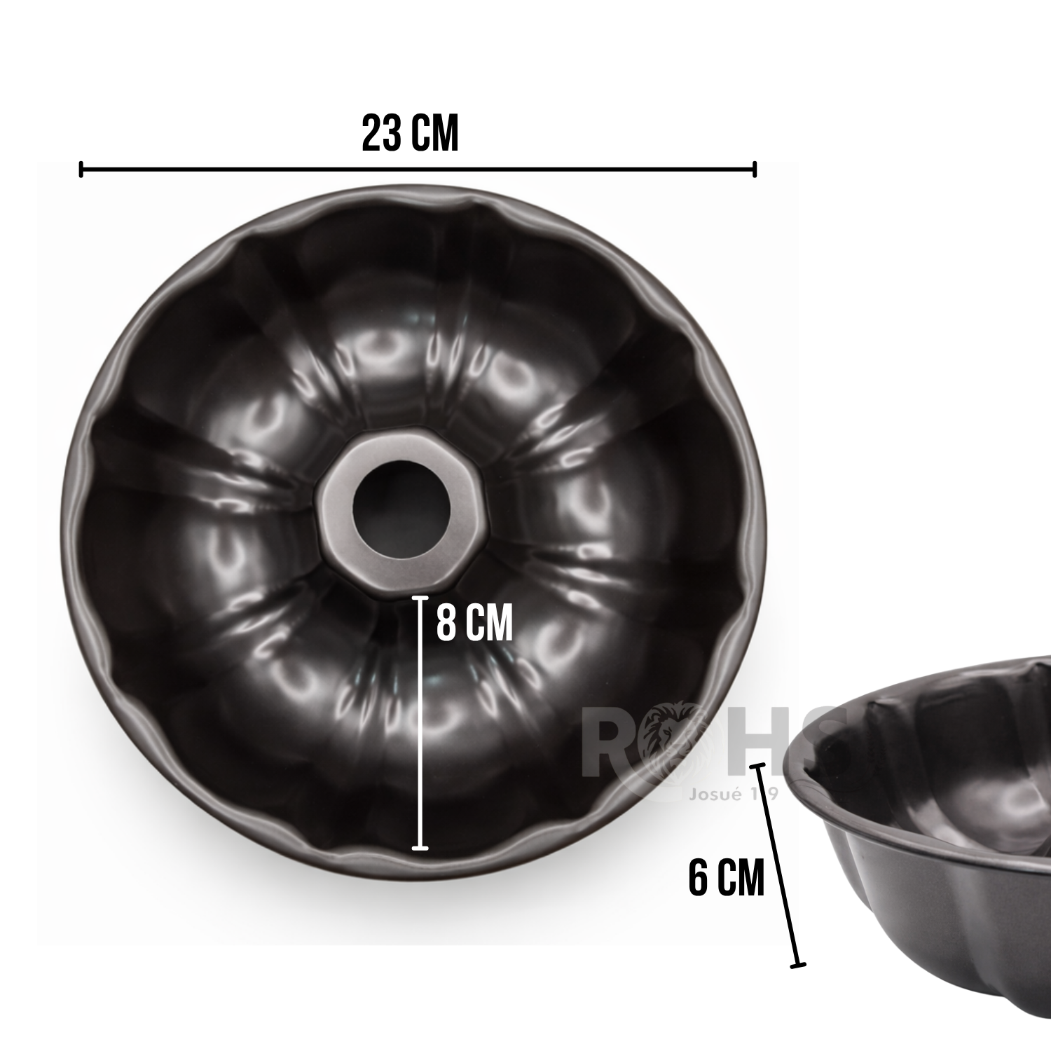 MOLDE PARA QUEQUE TIPO BUNDT DE METAL 23 CM - 4