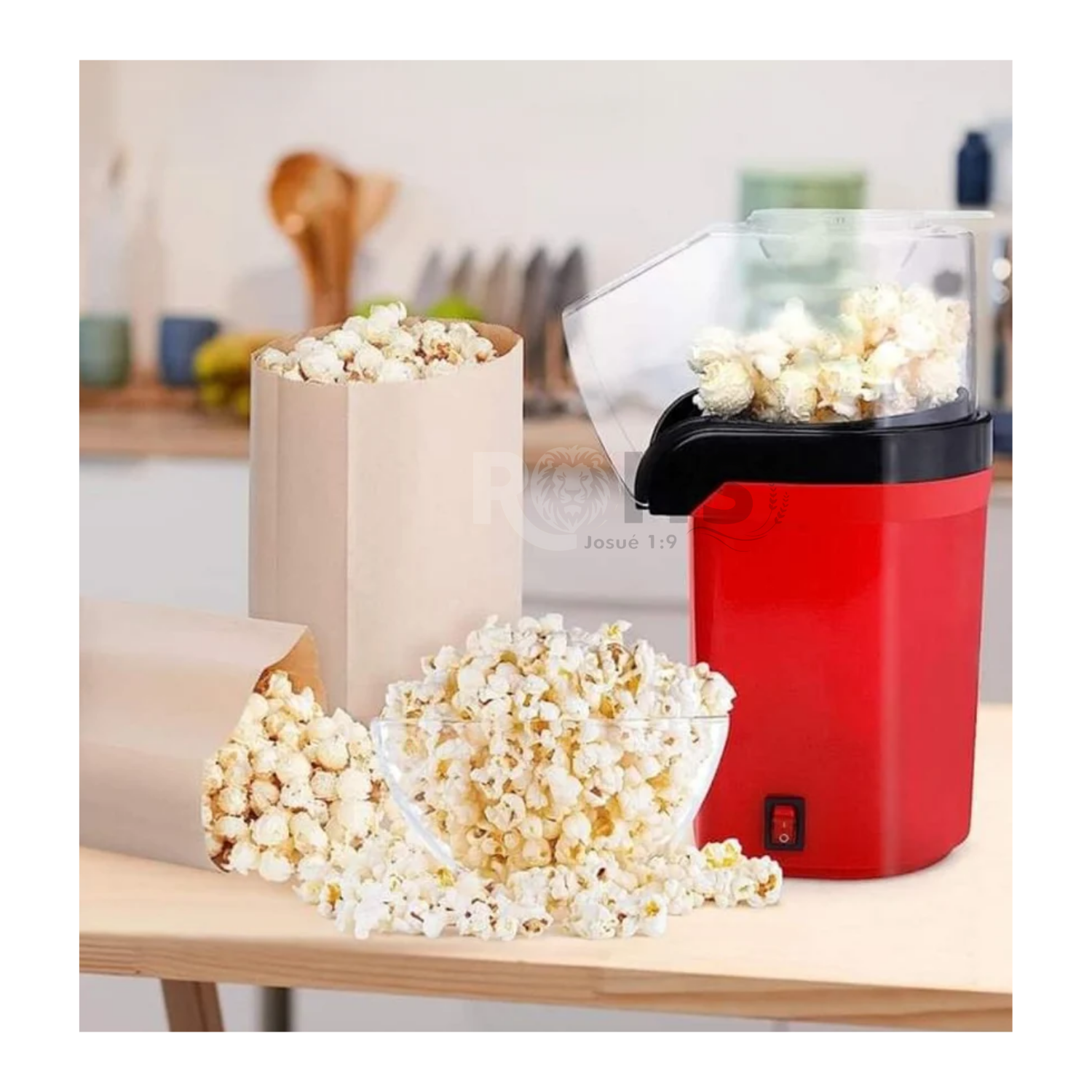 MÁQUINA DE PALOMITAS DE MAÍZ ELÉCTRICA 1200W SIN ACEITE TIPO AIR POPPER - 1