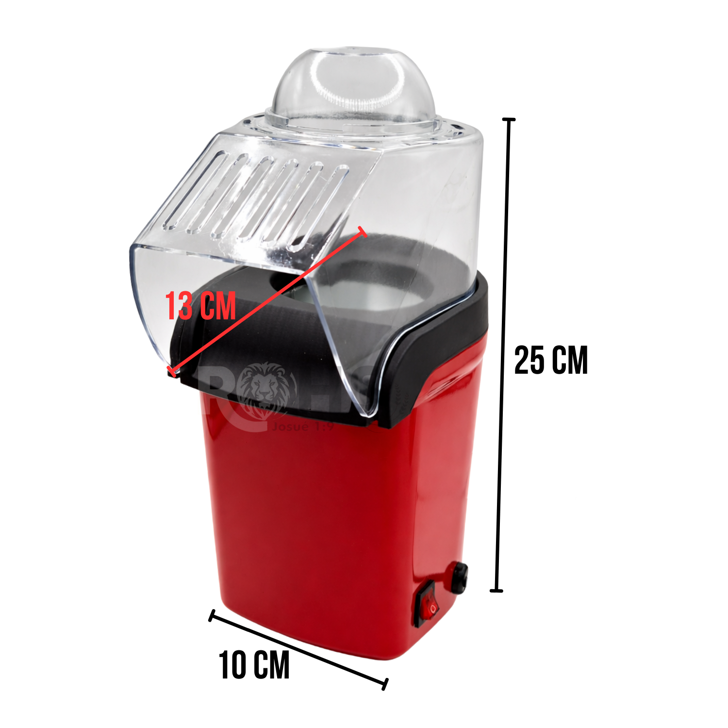 MÁQUINA DE PALOMITAS DE MAÍZ ELÉCTRICA 1200W SIN ACEITE TIPO AIR POPPER - 4
