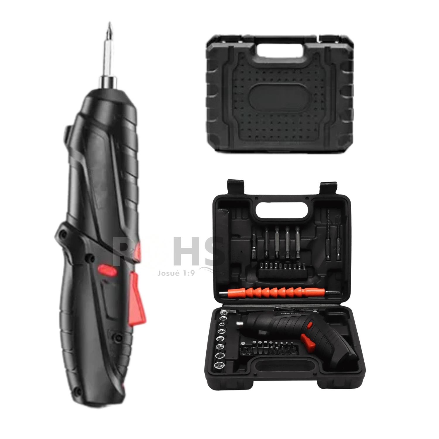 DESTORNILLADOR ELÉCTRICO INALÁMBRICO RECARGABLE CON KIT DE PUNTAS - 6