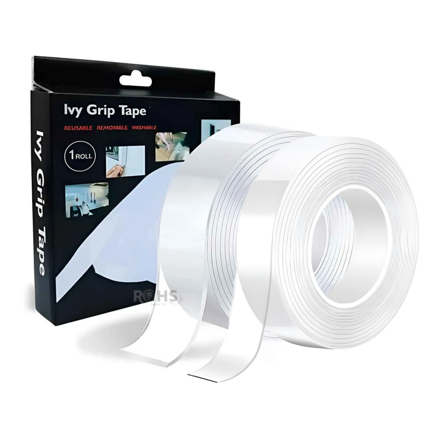 CINTA ADHESIVA DOBLE CARA RESISTENTE AL AGUA REUTILIZABLE PACK 2 UNIDADES - 2