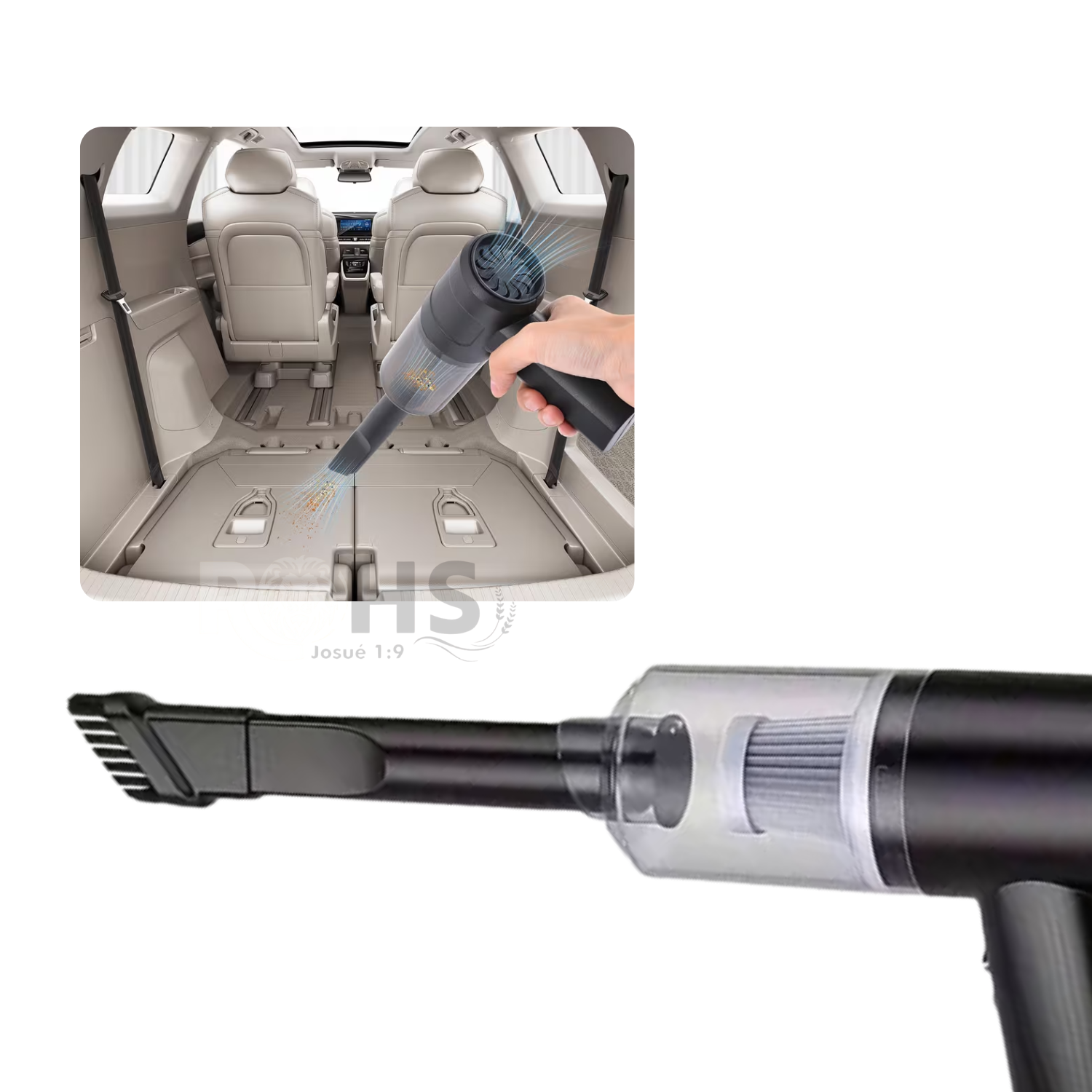 ASPIRADORA INALÁMBRICA PORTÁTIL RECARGABLE CON ACCESORIOS DE LIMPIEZA - 6