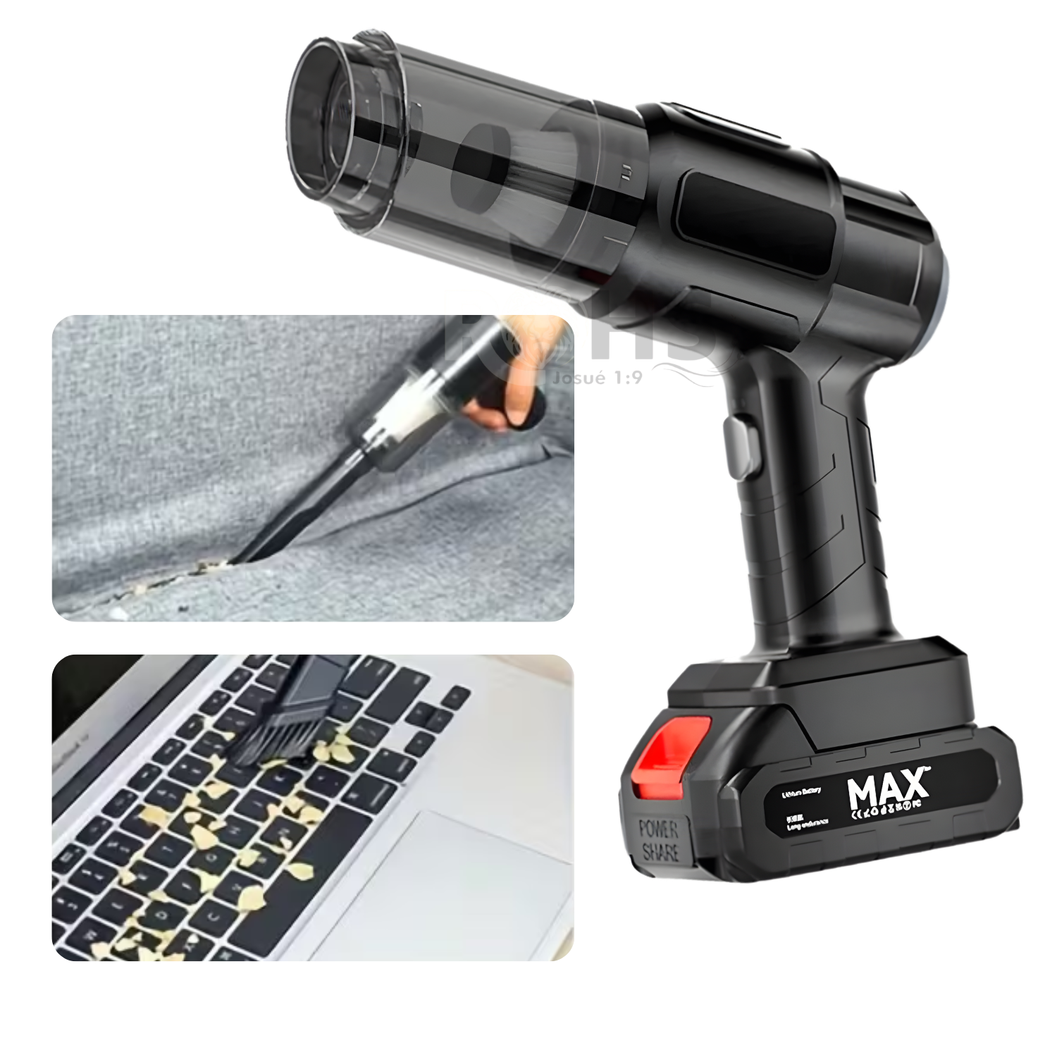 ASPIRADORA INALÁMBRICA PORTÁTIL RECARGABLE CON ACCESORIOS DE LIMPIEZA - 7