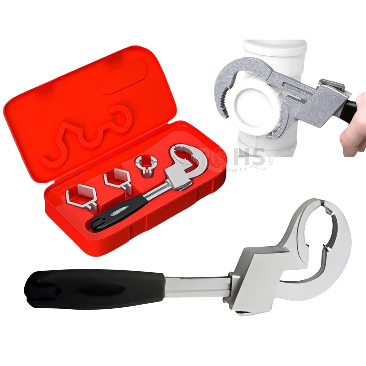 LLAVE DE GASFITERÍA AJUSTABLE MULTIUSO ACERO CON MANGO ERGONÓMICO - 6