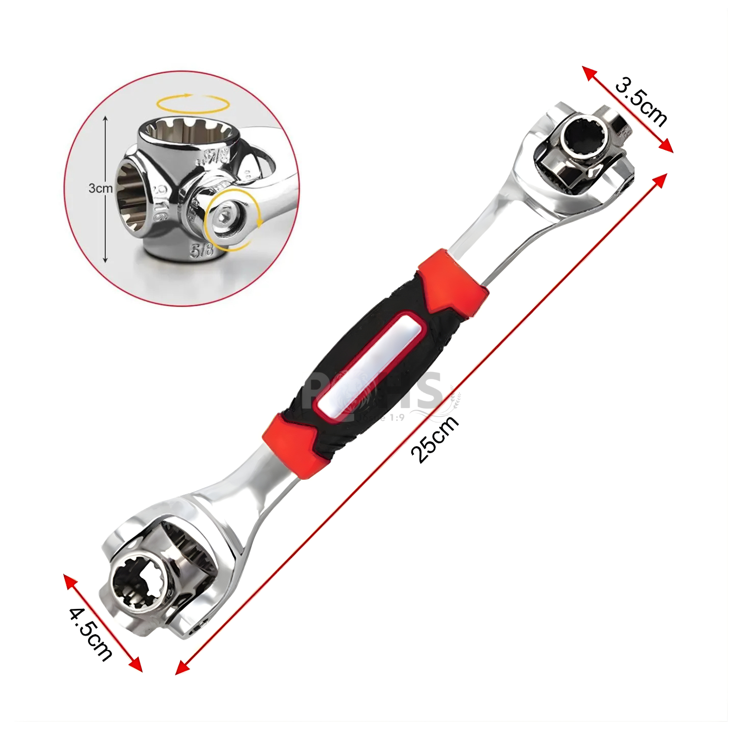 LLAVE UNIVERSAL 48 EN 1 MULTIFUNCIONAL AJUSTABLE ACERO CON MANGO ERGONÓMICO - 4
