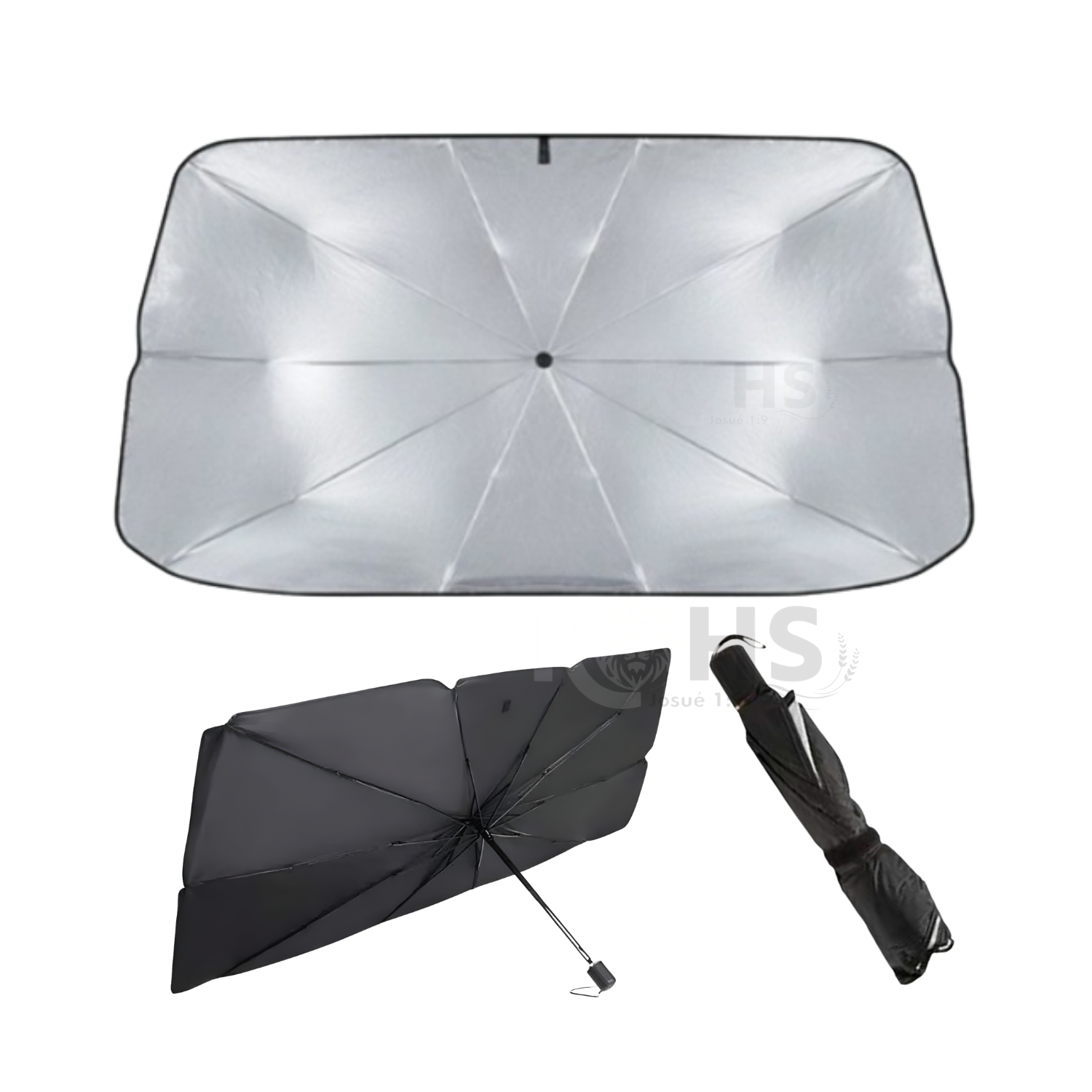 PARASOL PLEGABLE PARA PARABRISAS DE AUTO CON PROTECCIÓN SOLAR - 1