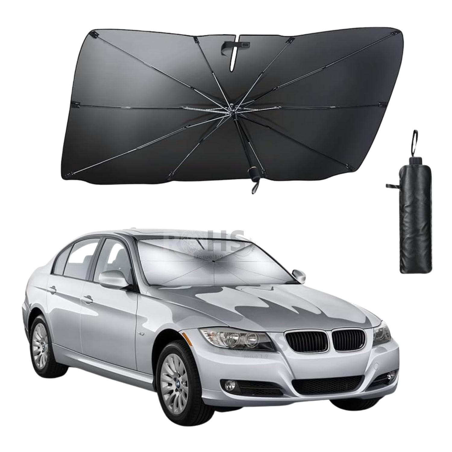 PARASOL PLEGABLE PARA PARABRISAS DE AUTO CON PROTECCIÓN SOLAR - 3