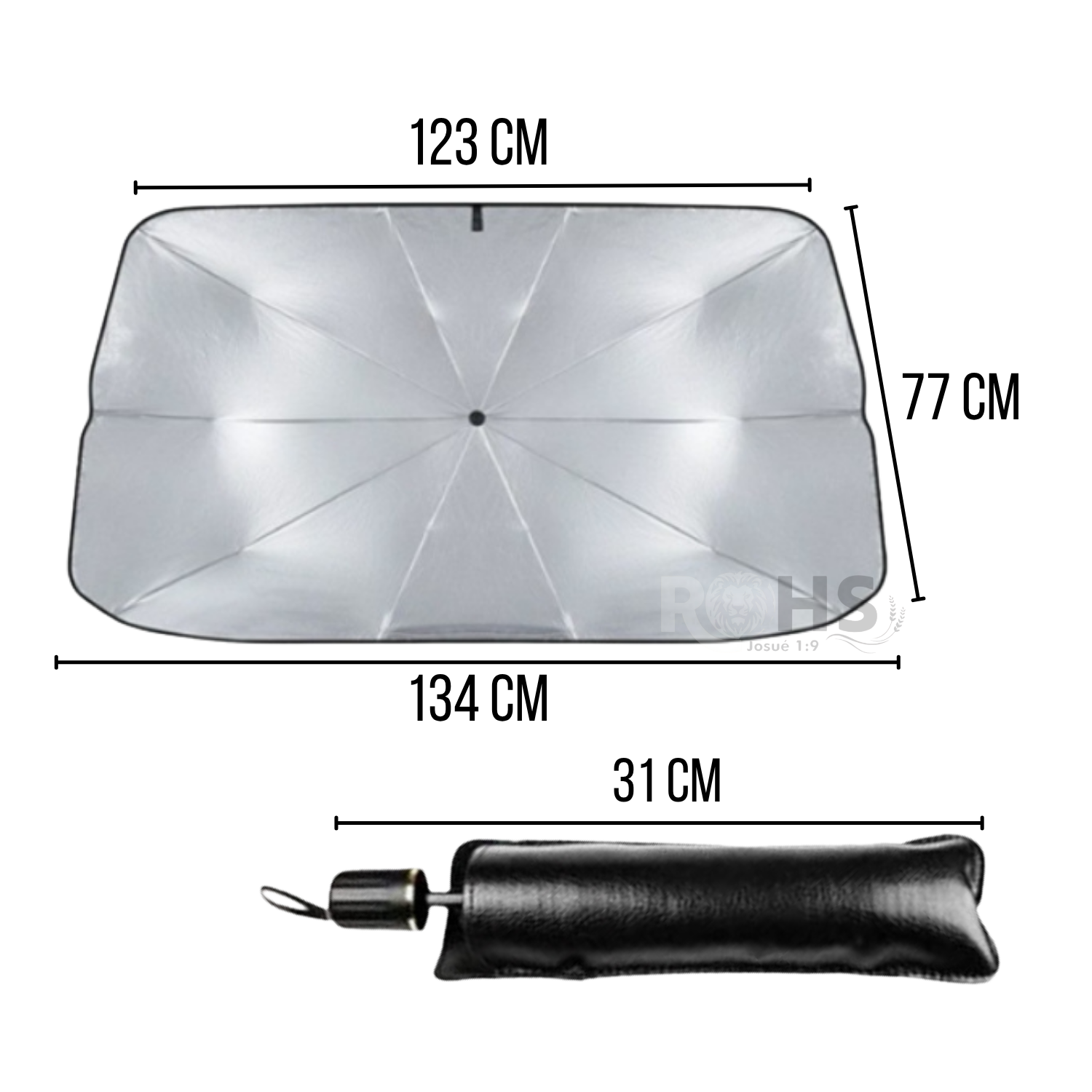 PARASOL PLEGABLE PARA PARABRISAS DE AUTO CON PROTECCIÓN SOLAR - 5
