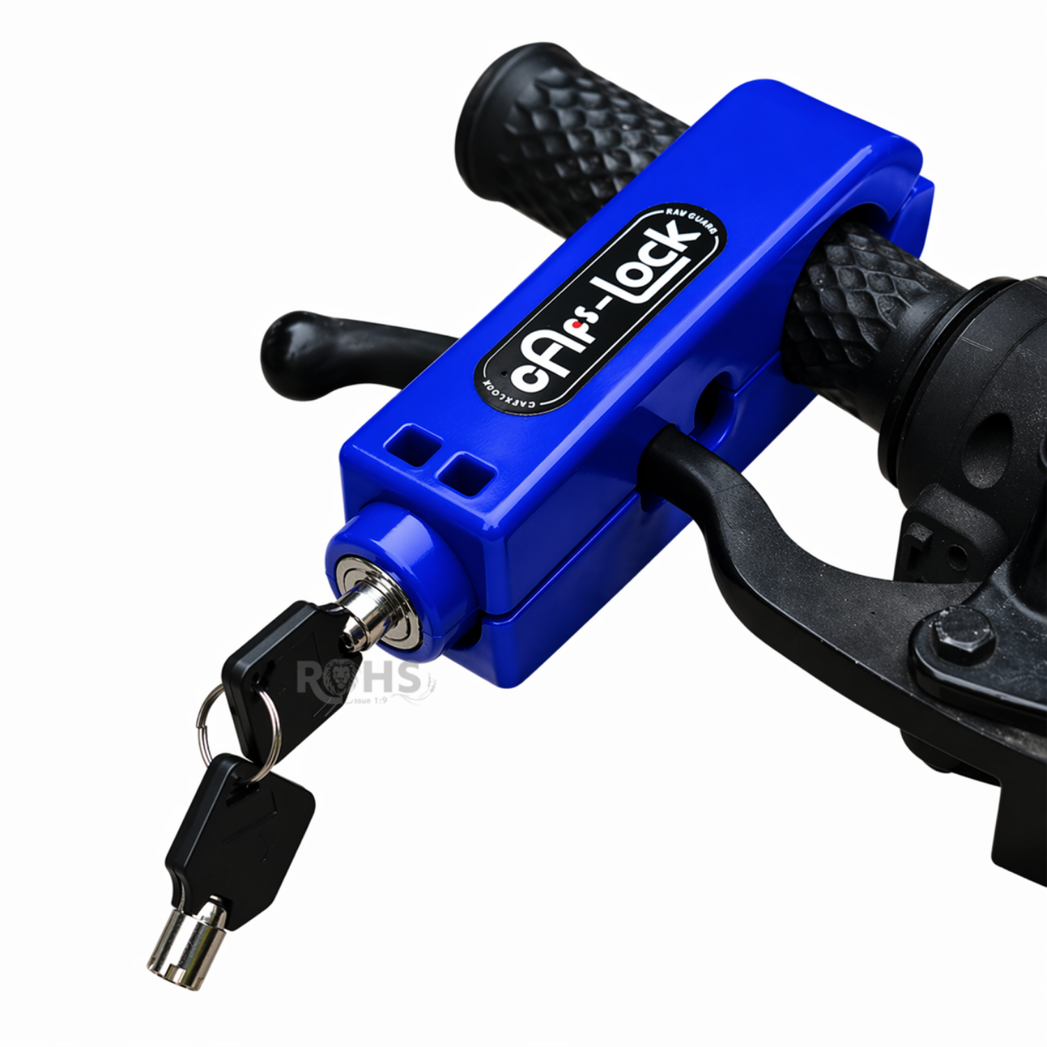 CANDADO ANTIRROBO PARA ACELERADOR DE MOTO AZUL - 6