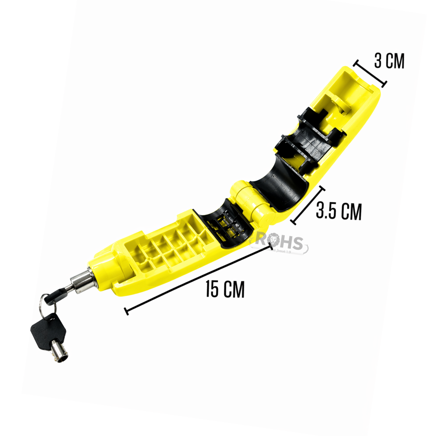 CANDADO ANTIRROBO PARA ACELERADOR DE MOTO AMARILLO - 7