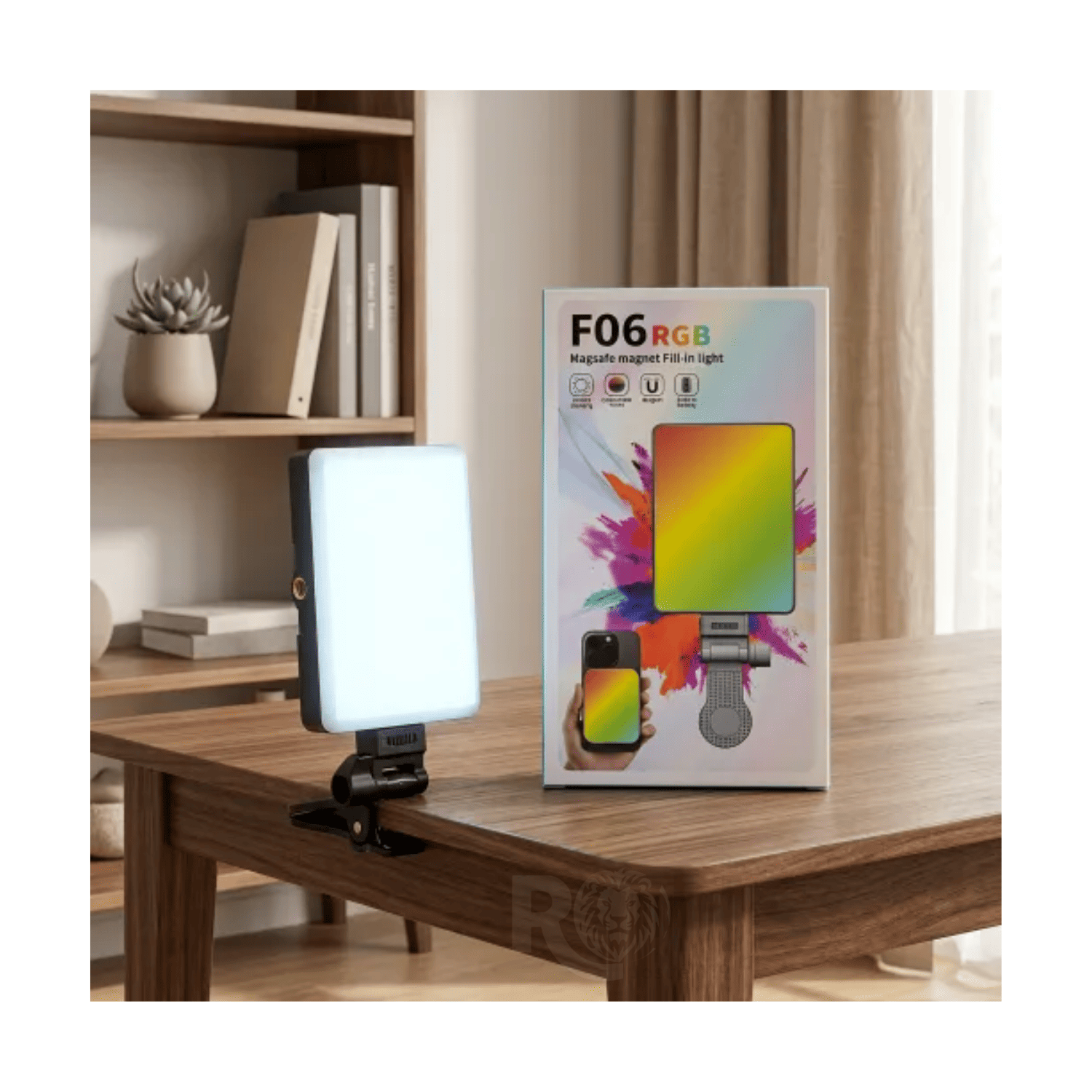 LUZ LED RGB PARA CELULAR F06 CON SOPORTE PLEGABLE ILUMINACIÓN AJUSTABLE PARA FOTO Y VIDEO - 6