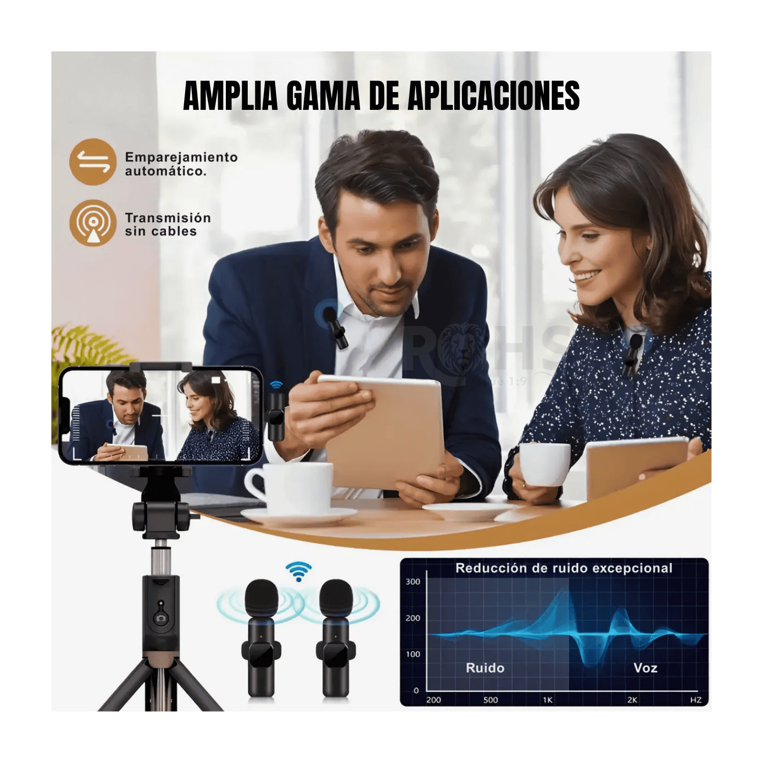 MICRÓFONO INALÁMBRICO 2 EN 1 PARA IPHONE Y ANDROID  K11 - 4