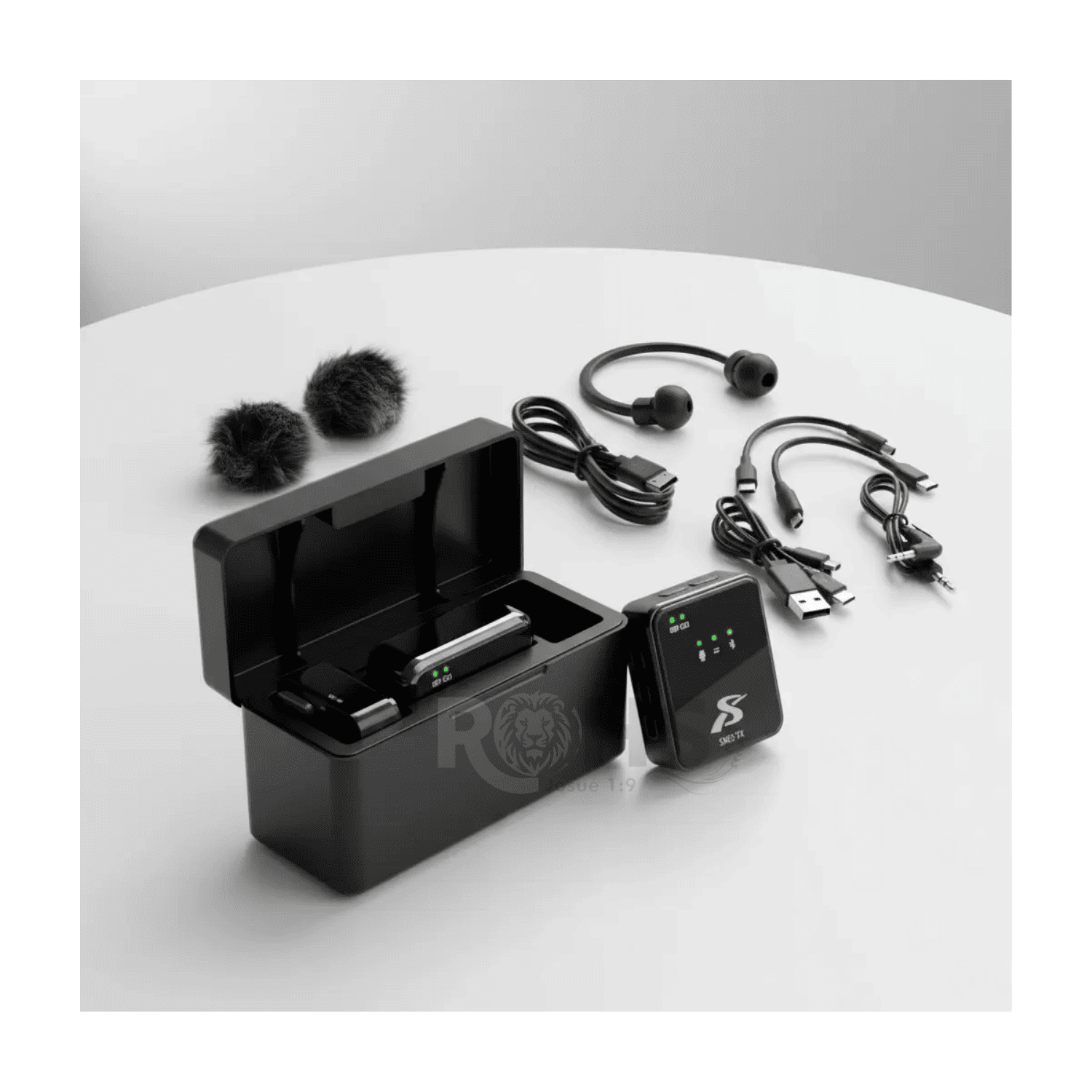 MICRÓFONO SOLAPERO INALÁMBRICO DUAL 4 EN 1 SX63 CON CANCELACIÓN DE RUIDO ALTA SENSIBILIDAD - 1