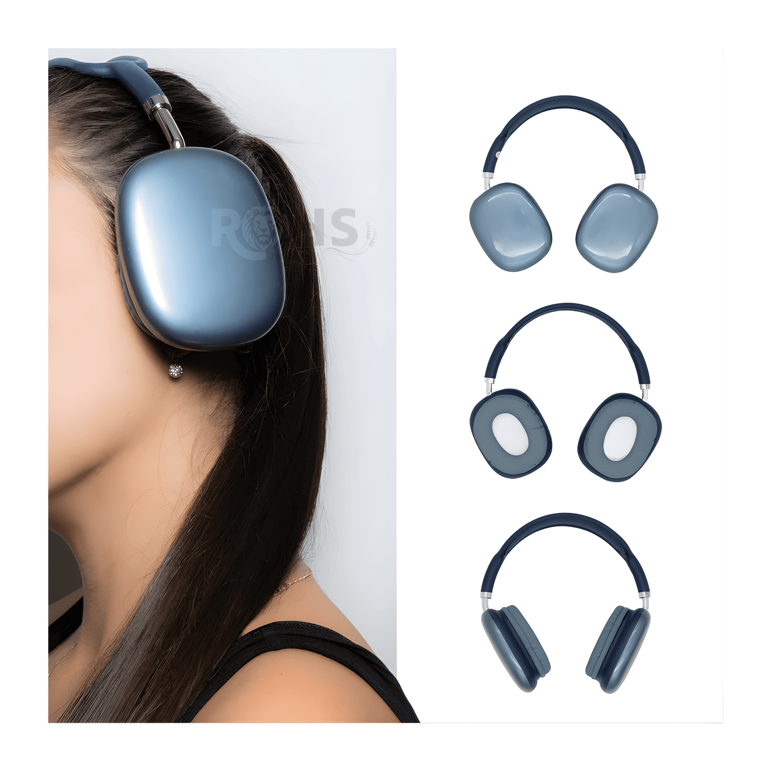Audífonos Bluetooth Inalámbricos P9 Con Micrófono Azul - 4