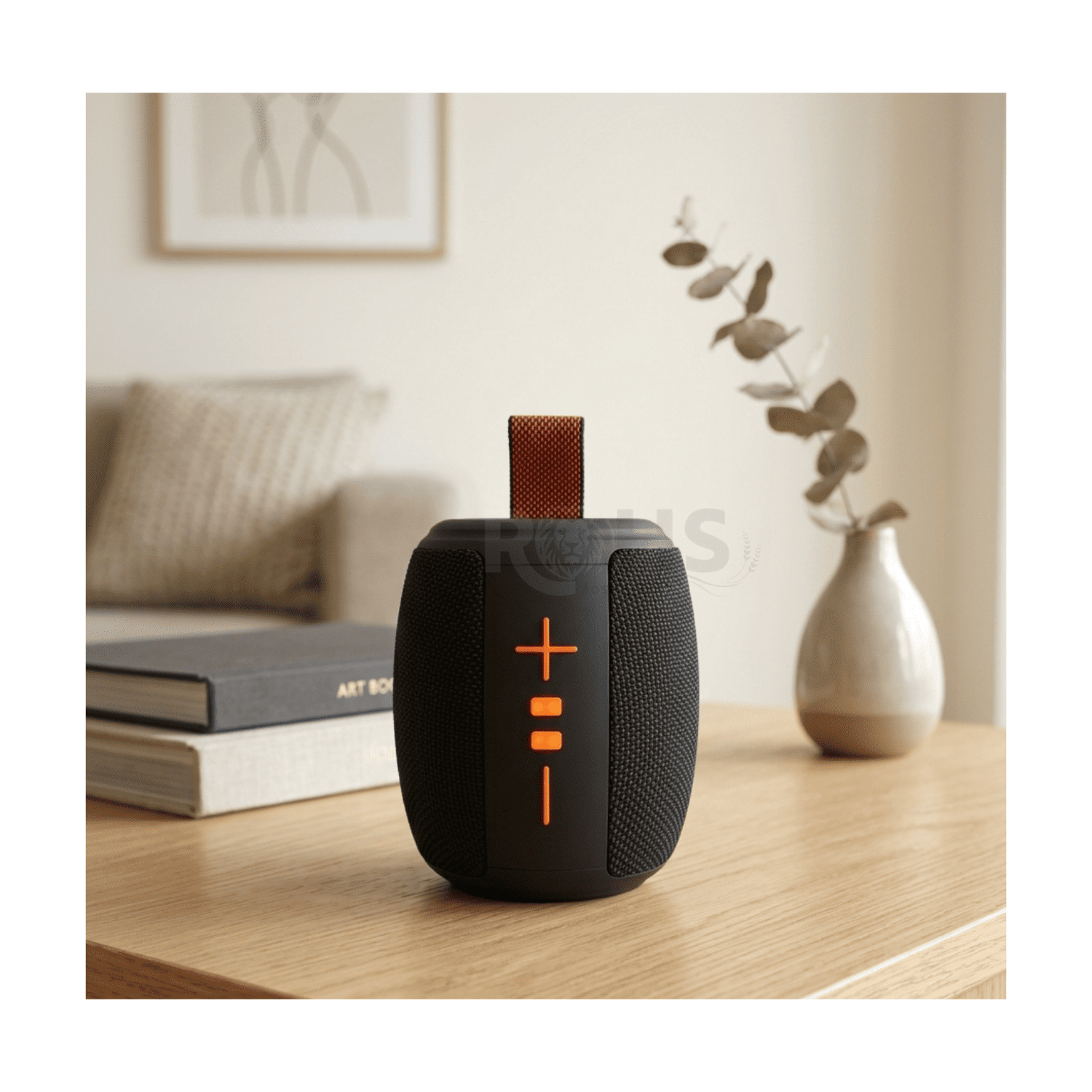 PARLANTE BLUETOOTH PORTÁTIL KIMISO KMS-288 20W CON LUCES LED RGB IPX5 Y TWS NEGRO - 4