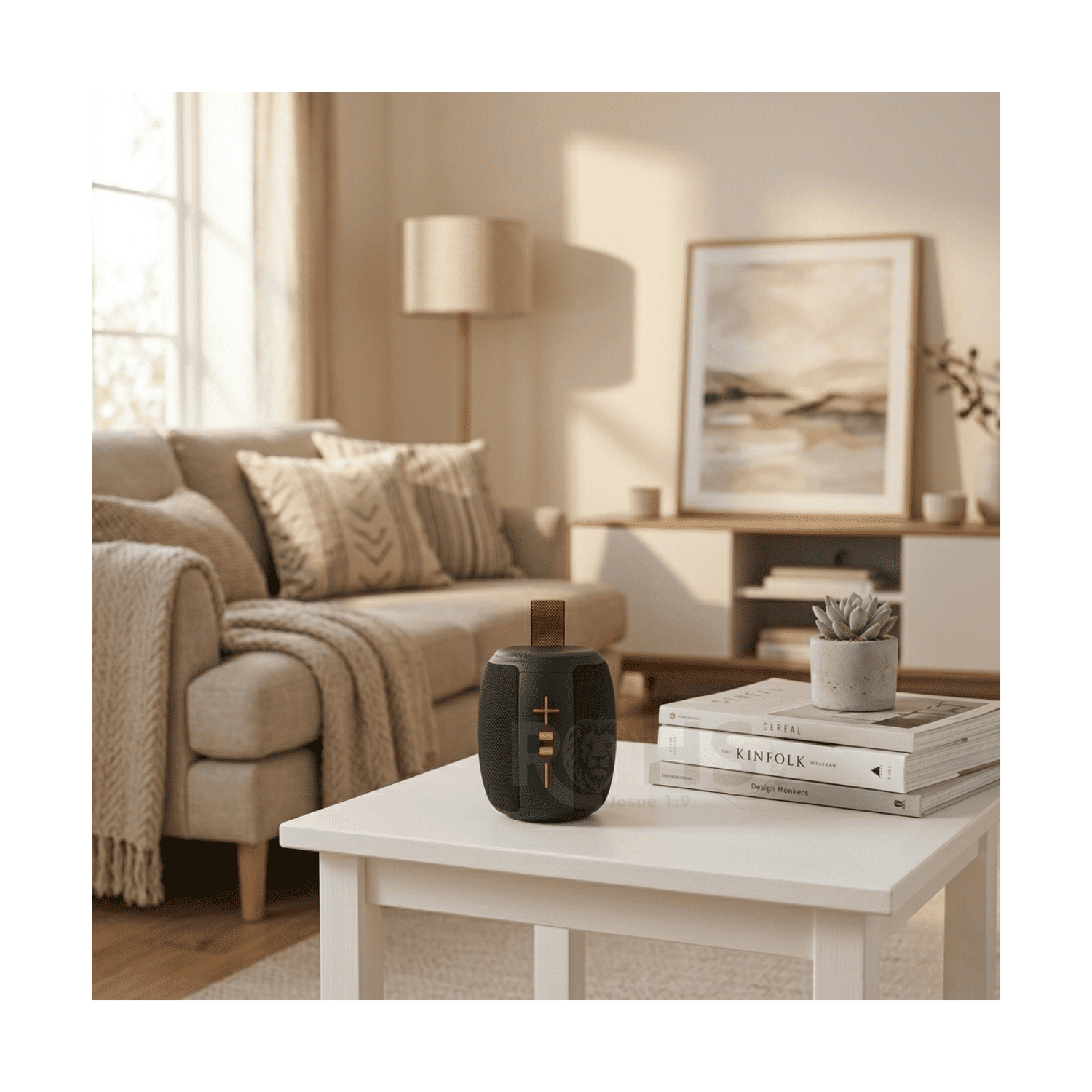 PARLANTE BLUETOOTH PORTÁTIL KIMISO KMS-288 20W CON LUCES LED RGB IPX5 Y TWS NEGRO - 6