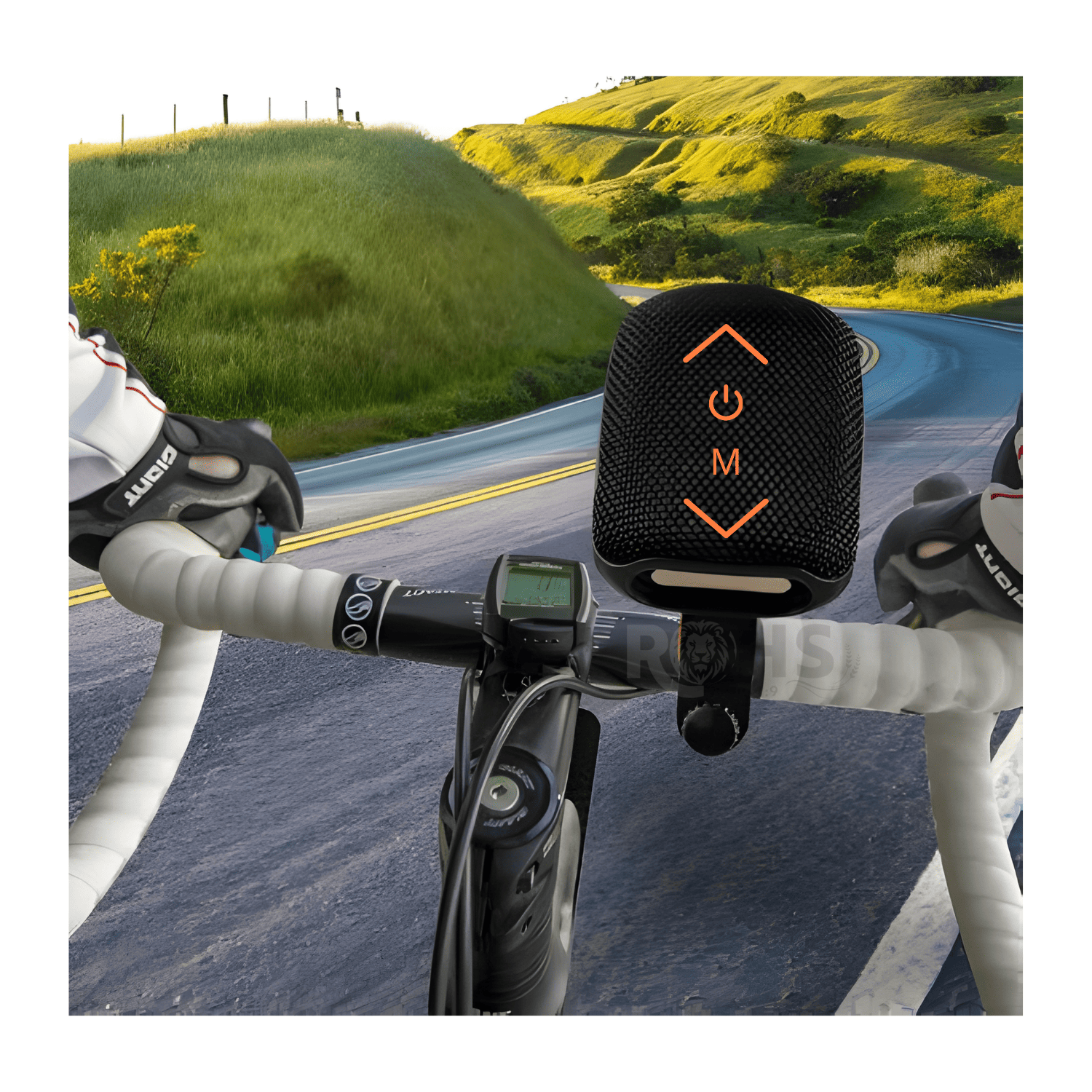PARLANTE BLUETOOTH PARA BICICLETA Y MOTO KIMISO KMS-299 7W IPX6 CON SOPORTE Y CARGA TIPO C NEGRO - 7