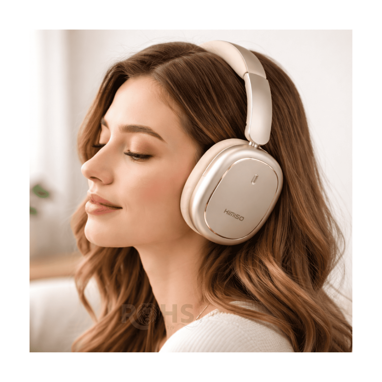 HEADPHONES BLUETOOTH INALÁMBRICOS KIMISO K600 ANC CON CANCELACIÓN DE RUIDO SONIDO EQUILIBRADO BEIGE - 6