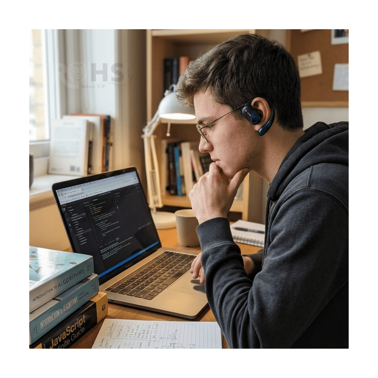 AUDÍFONOS BLUETOOTH INALÁMBRICOS KIMISO KMS-E01 CON ENC Y MICRÓFONO SONIDO ESTÉREO AZUL - 6