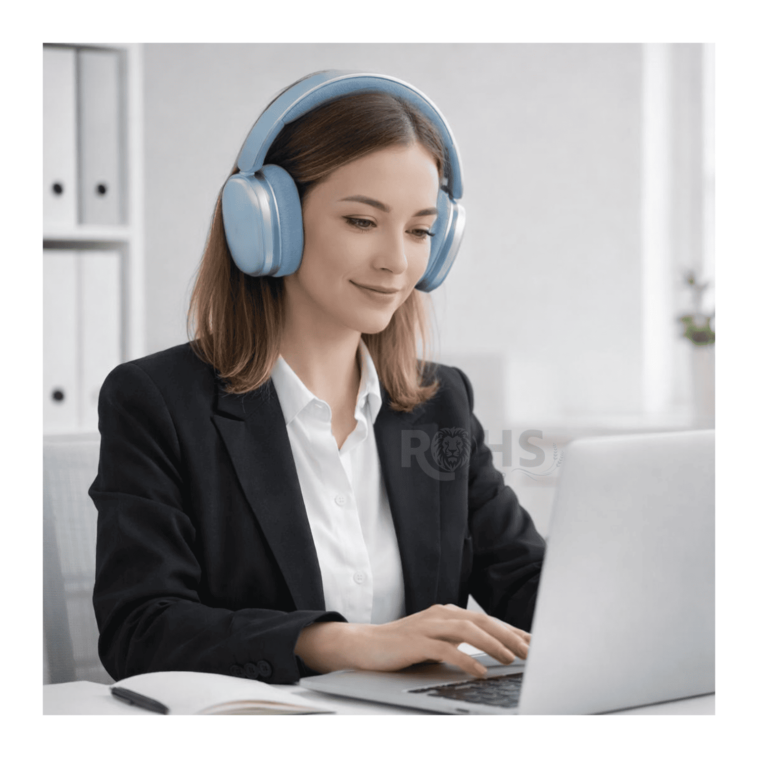 HEADPHONES BLUETOOTH INALÁMBRICOS KIMISO K601 ANC CON CANCELACIÓN DE RUIDO SONIDO PURE BASS AZUL - 6