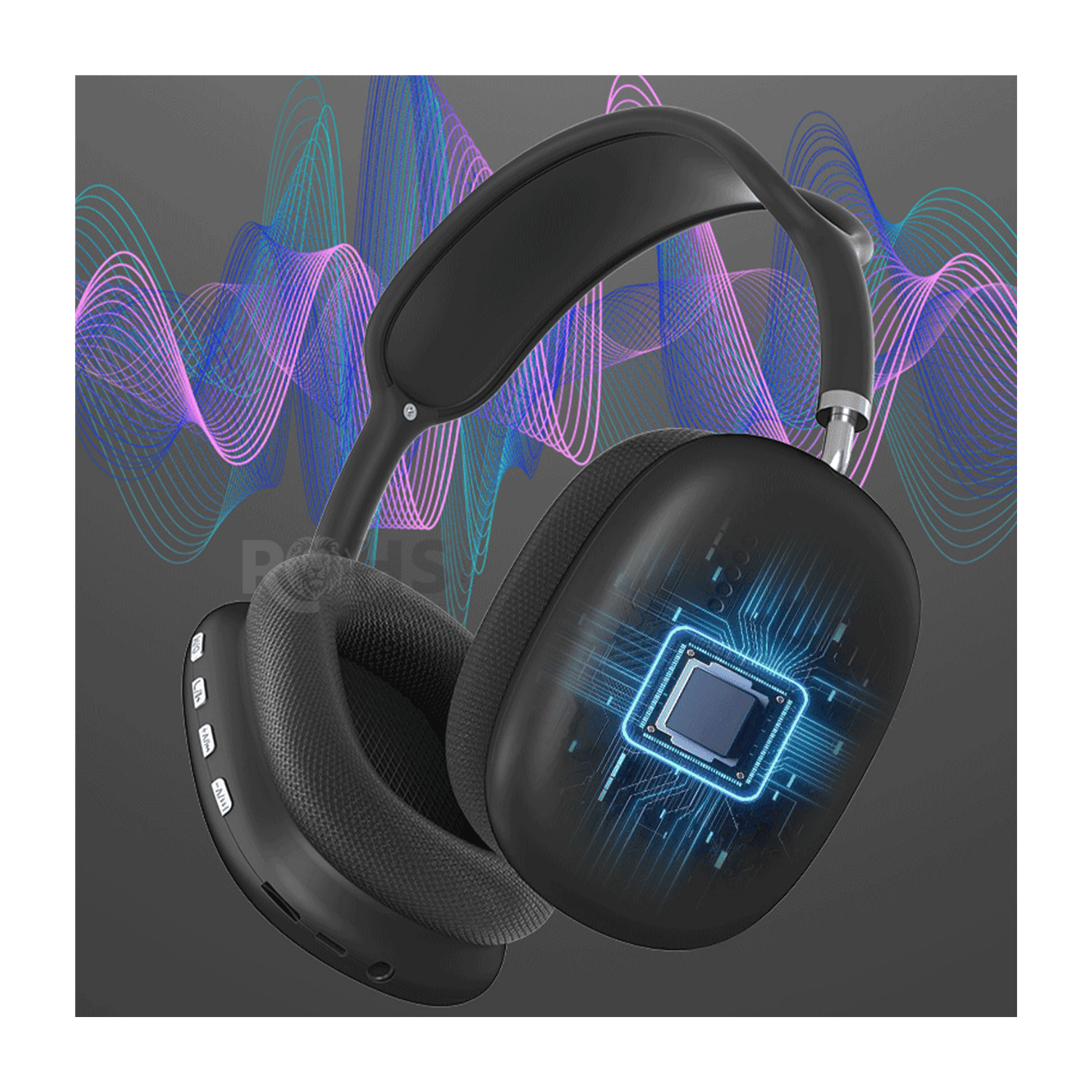 Audífonos Bluetooth Inalámbricos P9 Con Micrófono Negro - 3