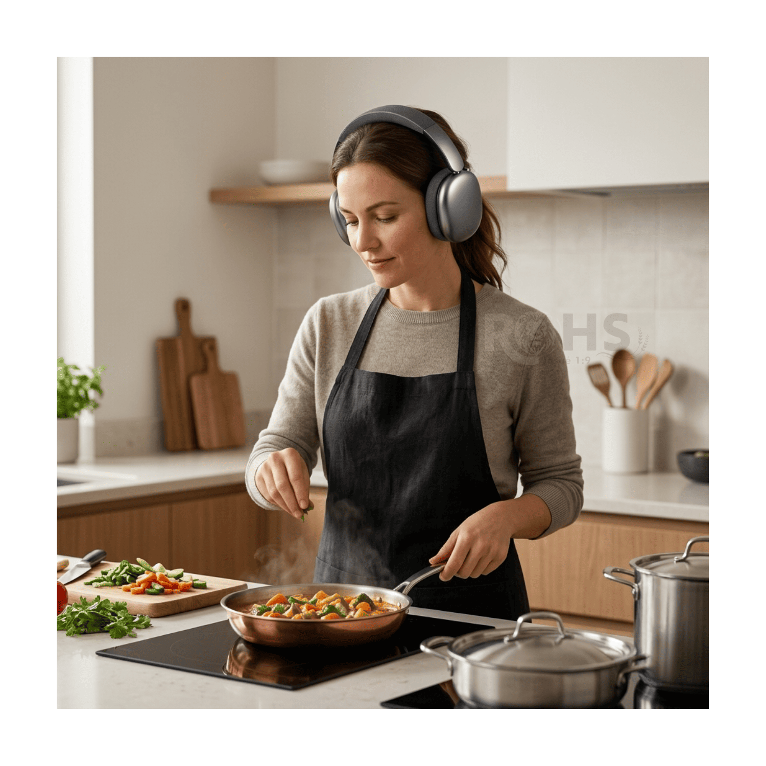 HEADPHONES BLUETOOTH INALÁMBRICOS KIMISO K601 ANC CON CANCELACIÓN DE RUIDO SONIDO PURE BASS NEGRO - 6