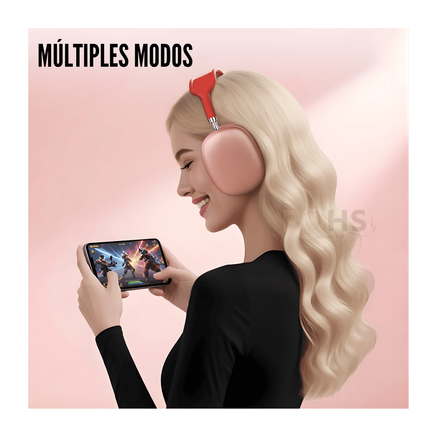 Audífonos Bluetooth Inalámbricos P9 Con Micrófono Rojo - 5