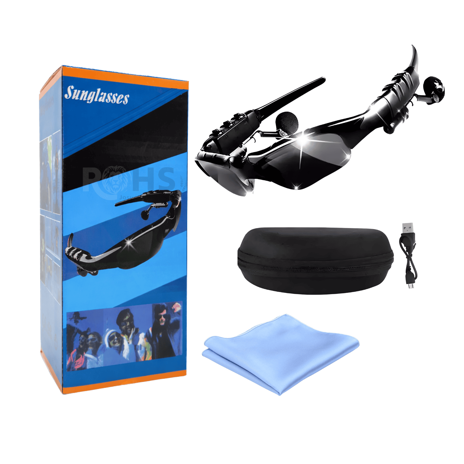 PACK 2 LENTES DE SOL CON AUDÍFONOS BLUETOOTH INTEGRADOS CON MICRÓFONO Y CONTROLES NEGRO - 7