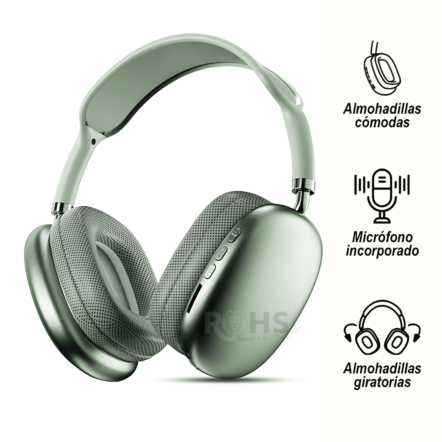 Audífonos Bluetooth Inalámbricos P9 Con Micrófono Verde - 3