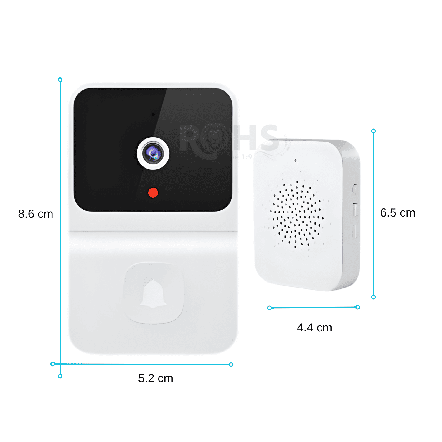 TIMBRE INTELIGENTE CON CÁMARA WIFI 180° CON VISIÓN NOCTURNA AUDIO BIDIRECCIONAL Y DETECCIÓN DE MOVIMIENTO - 2